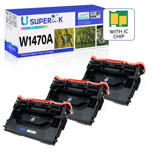3PK W1470A Toner Cartridge Fit for 147A HP LaserJet M611dn M635h M636fh