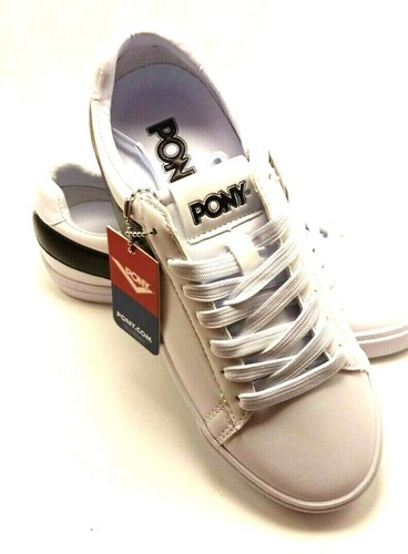 PONY Women's Size 6 Top Star Low Top Core Chevron Retro Shoes White/Black - Picture 3 of 3