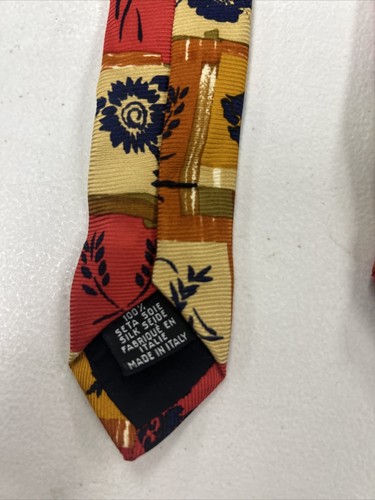 Yves Saint Laurent Men's Multi Colored Floral Silk Neck Tie $195 - Picture 6 of 8