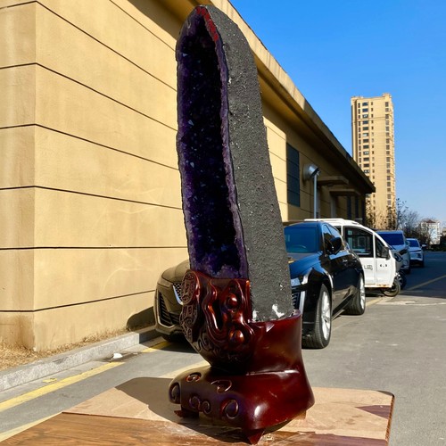 32.76LB Restoration of Natural Amethyst Cave Quartz Cluster Crystal Church - 第 7/13 張圖片