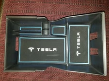 TESSLA Car Tray With Rubber TESLA  Inserts  11 3/4" x 6" x & 1/2"