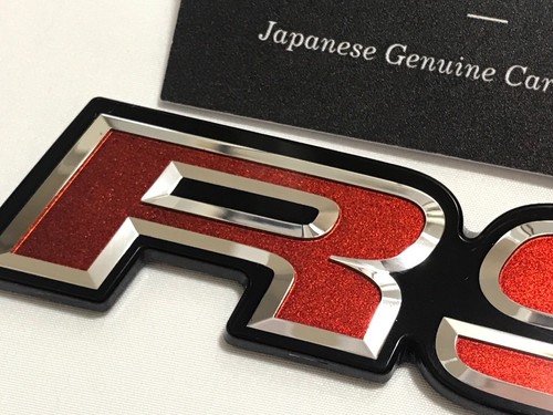 Honda FIT JAZZ " RS " RED EMBLEM Badge 75731-T5B-003 Genuine OEM JDM NEW Japan - Picture 11 of 16