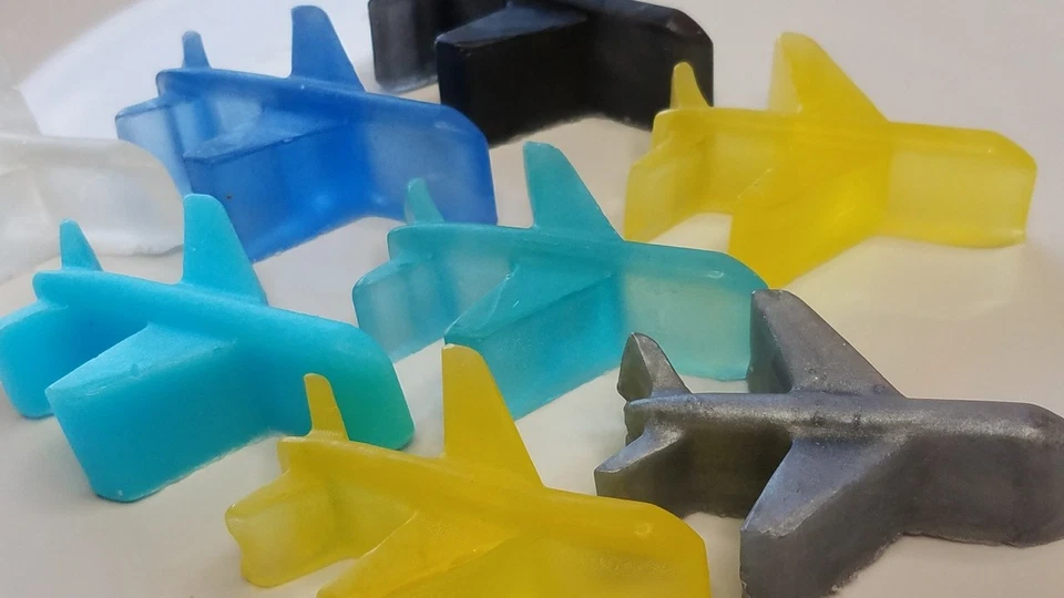 Jabones perfumados para fiestas de cumpleaños de avión para niños paquete de 20 baños personalizados para invitados Foto 2 de 4