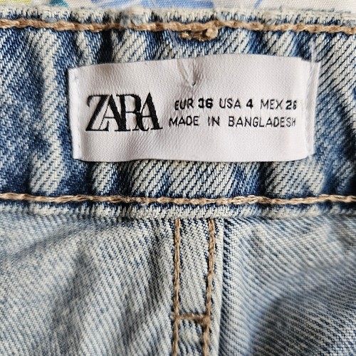 Zara Women 100% Cotton Jeans Size EUR 36 USA 4 (S) - 第 9/9 張圖片