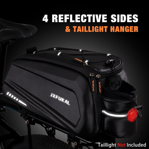 Bike Bags for Bicycle Rear Rack - 9.5L Hard Shell Waterproof Bike Ebike Trunk Pa - Picture 6 of 8