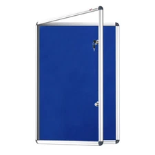 VIZ-PRO Lockable Notice Board Tamperproof cork board Class Office School Board