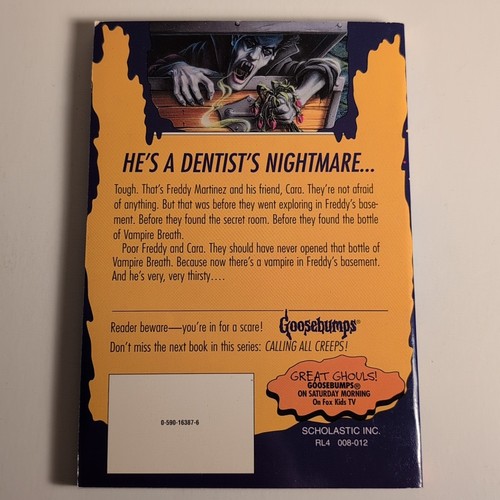 Vintage Gänsehaut Vampire Breath #49 R.L. Stine Scholastic Buch - Bild 2 von 9