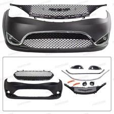 Front Bumper Assembly Grille w/ Fog lightsFor 2017-2020 Chrysler Pacifica