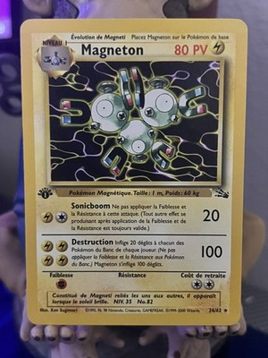Pokemon Card Magneton 26/62 Edition 1 ED 1 Fossil Wizards FR