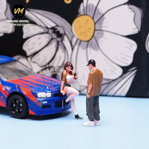 Resin 1:18 1:24 1:43 1:64 1:87 Milktea Couple Set B Miniature Figure F Car Toys - Picture 6 of 8