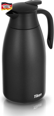 Edelstahl Thermoskanne 2.5L Doppelwand Isolierung Kaffeekanne auslaufsicher