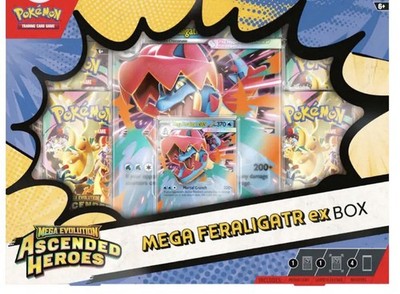 Pokémon TCG Mega Evolution Ascended Heroes Mega Feraligatr ex Box Factory Sealed