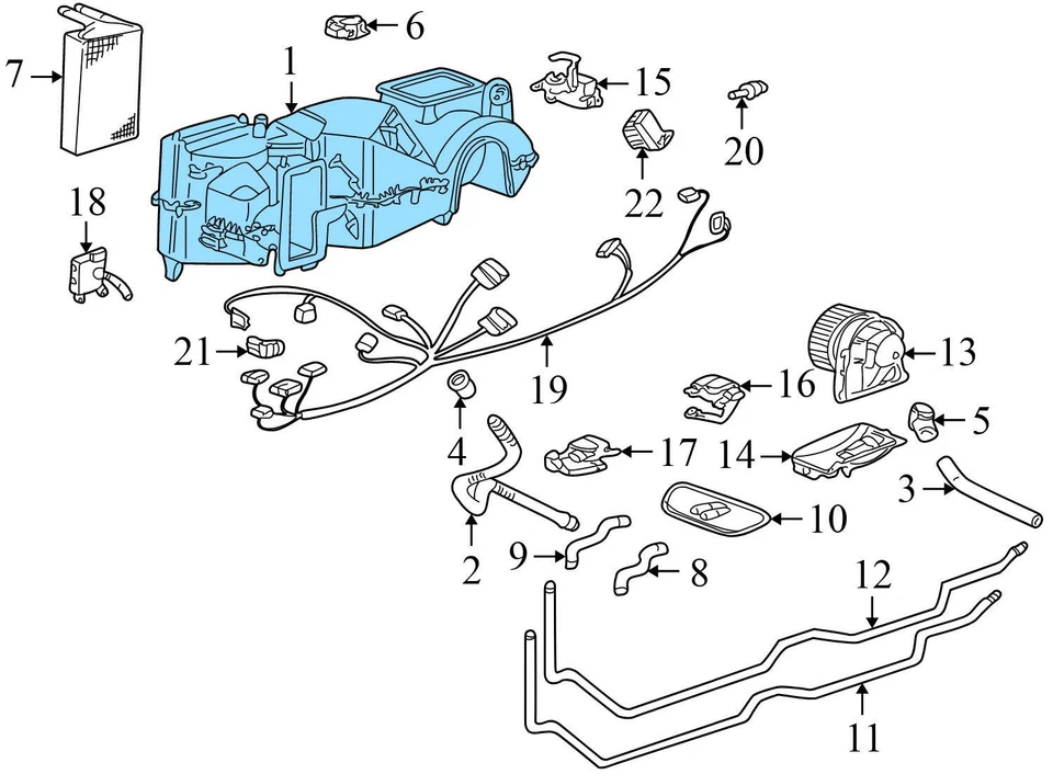 1997-2004 PORSCHE BOXSTER 986 - AC Evaporator 99657390102 - Image 3 of 4