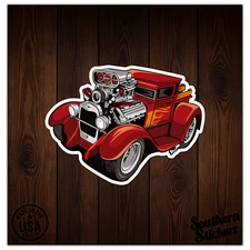 Hotrod Car Pickup - Vinyl Decal Sticker - Car Window Laptop - ebn8033