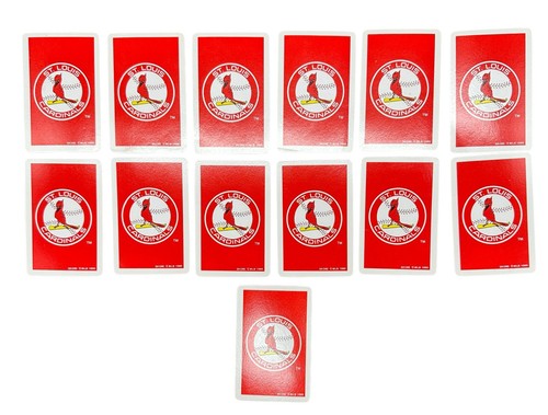 VTG St. Louis Cardinals Souvenir Duffel Bag Key Ring Skore Playing Cards 1989 90 - Picture 19 of 24