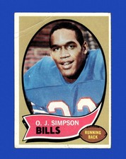 1970 Topps Set-Break # 90 O.J. Simpson RC LOW GRADE (crease) *GMCARDS*