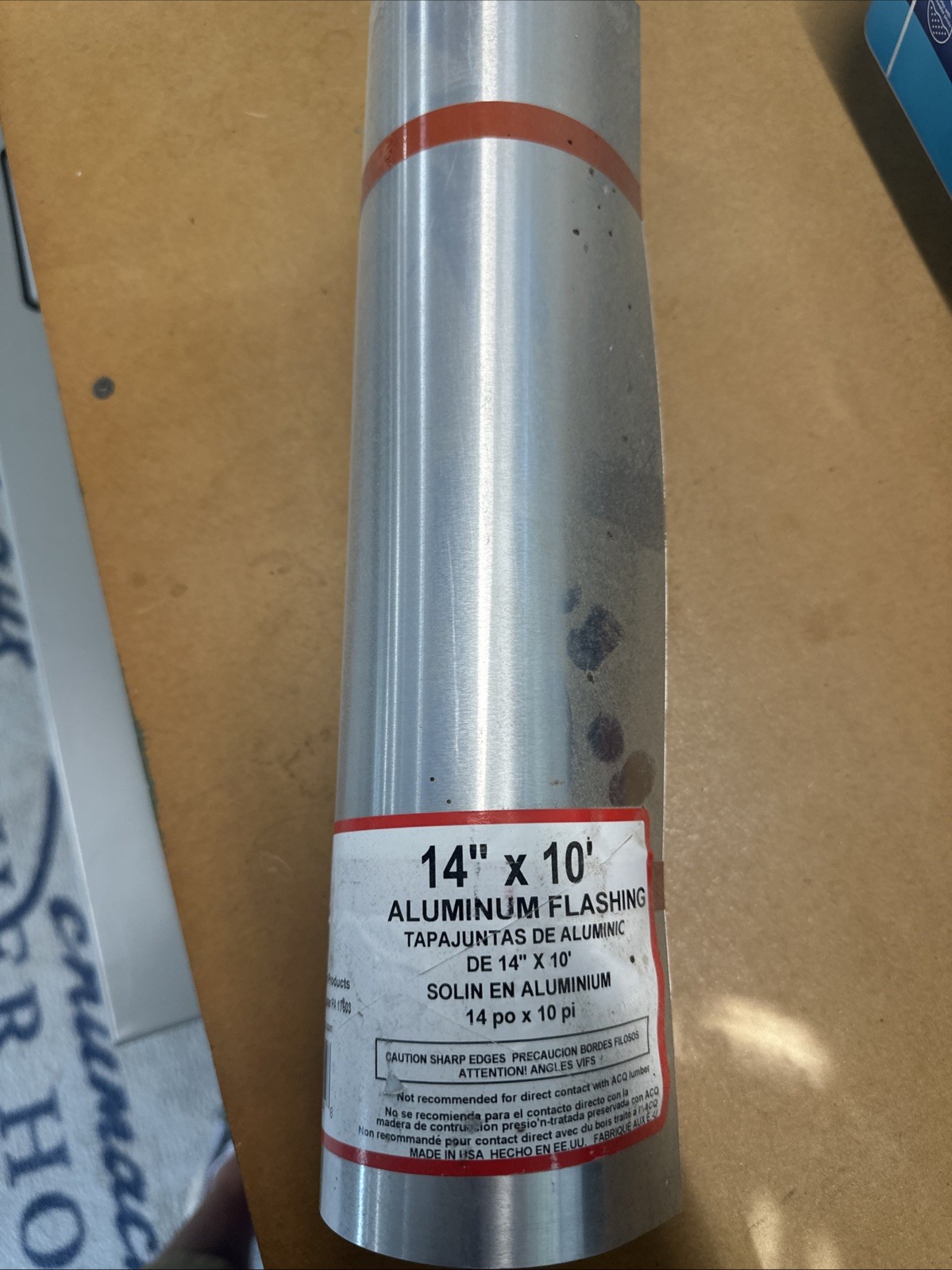 14 In. X 10 Ft. Aluminum Roll Valley Flashing