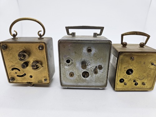 Antique Lot of 3 German Mechanical Alarm Clocks Junghans, Etc. for Parts/Repair - Picture 8 of 14