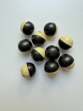 Ten Vintage Celluloid Black and White Buttons...