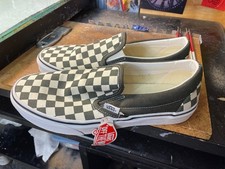 Vans Classic Slip On Checkerboard Forest Night White Size US 8 Men 9.5 Women 