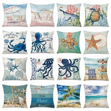 Copricuscino Polpo Calamaro Spiaggia Costa Oceano Animale Stella Marina Granchio Federa