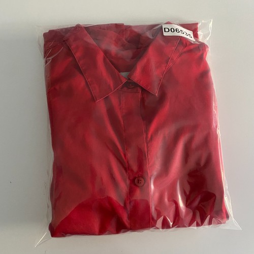 Top Chicos rosso con bottoni taglia 4 US 20 2XL camicia popeline manica bassa papavero - Foto 11 di 11