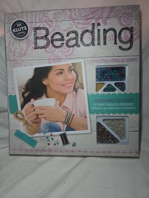 KLUTZ Beading Makes 7 Bracelets Kit w/ 60page Instruction/Picture Book 