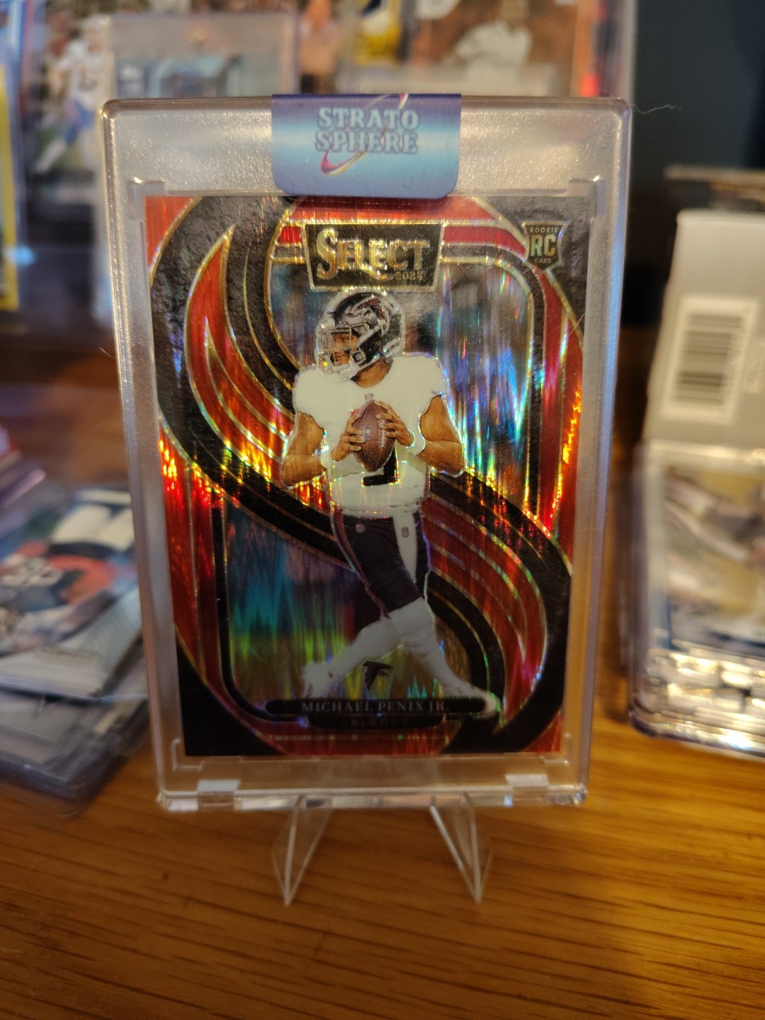 2024 Panini Select Premier Level Michael Penix Jr. #110 Red Shock Prizm /249 RC