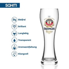 6x Erdinger Weizen Biergläser 0,5L   Origina...