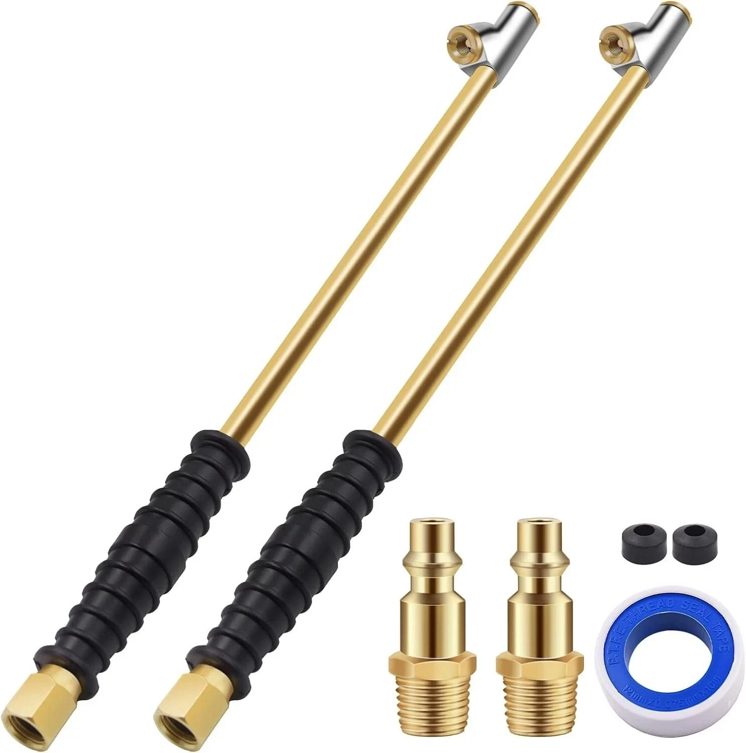 Dual Head Air Chuck  Semi Trucks Heavy Duty 16 1/4 2 Pack Tire Inflators  New US-image