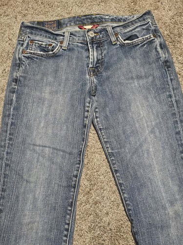 Lucky Brand Easy Rider Jeans Women Size 0/25 Button Fly Medium Wash Made in USA - Picture 2 of 10
