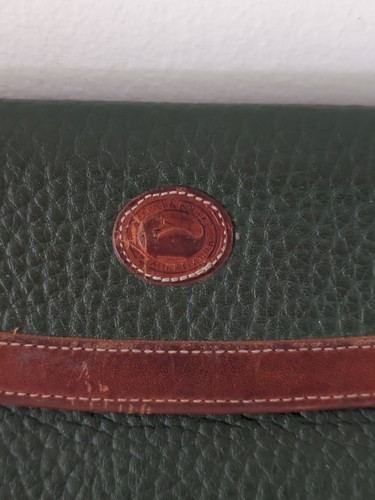 Vtg Dooney Bourke Womens Larg Trifold Flap Long Wallet Distressed Leather M37 - Picture 3 of 10