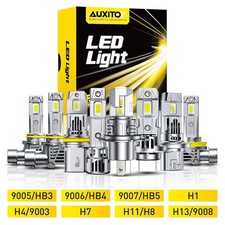 AUXITO H1 H4 H7 H11 9005 HB3 LED Headlight Bulbs High Low Beam 6500K White Lamp