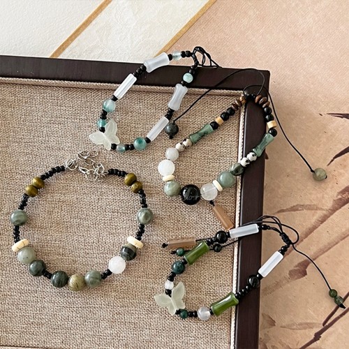 Bamboo Beads Braided Rope Bracelet Chinese Style Antique Bracelet - Picture 5 of 17