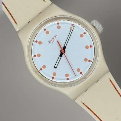   Swatch GT106T Soft Day Orange Cream 2014 Strap New Battery Runs Great! HTF