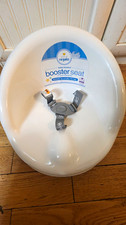 Regalo Baby Basics Booster Seat White/Gray Adjustable 3-Point Harness