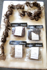 4 New Doll Synthetic Dollspart Wig strips 4 colors 02011 brown, red, blond