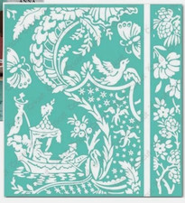 Anna Griffin Chinoiserie Cricut Cuttlebug Embossing Folder Set with envelope
