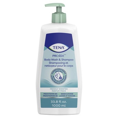 TENA ProSkin Shampoo&Body Wash Unscented 33.8 oz. 64343 8 per Case