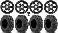ITP SS212 14" Wheels Black 30" MotoVator Tires Yamaha YXZ1000R