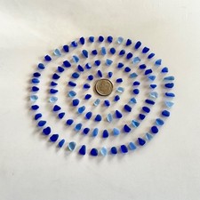 Beach Sea Glass Cobalt Cornflower 100 pieces Tinies Genuine surf-tumbled