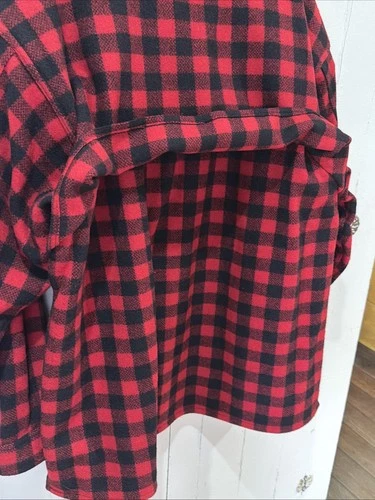 Johnson Woolen Mills 450L Double Cape Jac Shirt 3XL Tall Cabot Cheese Red/black image 6