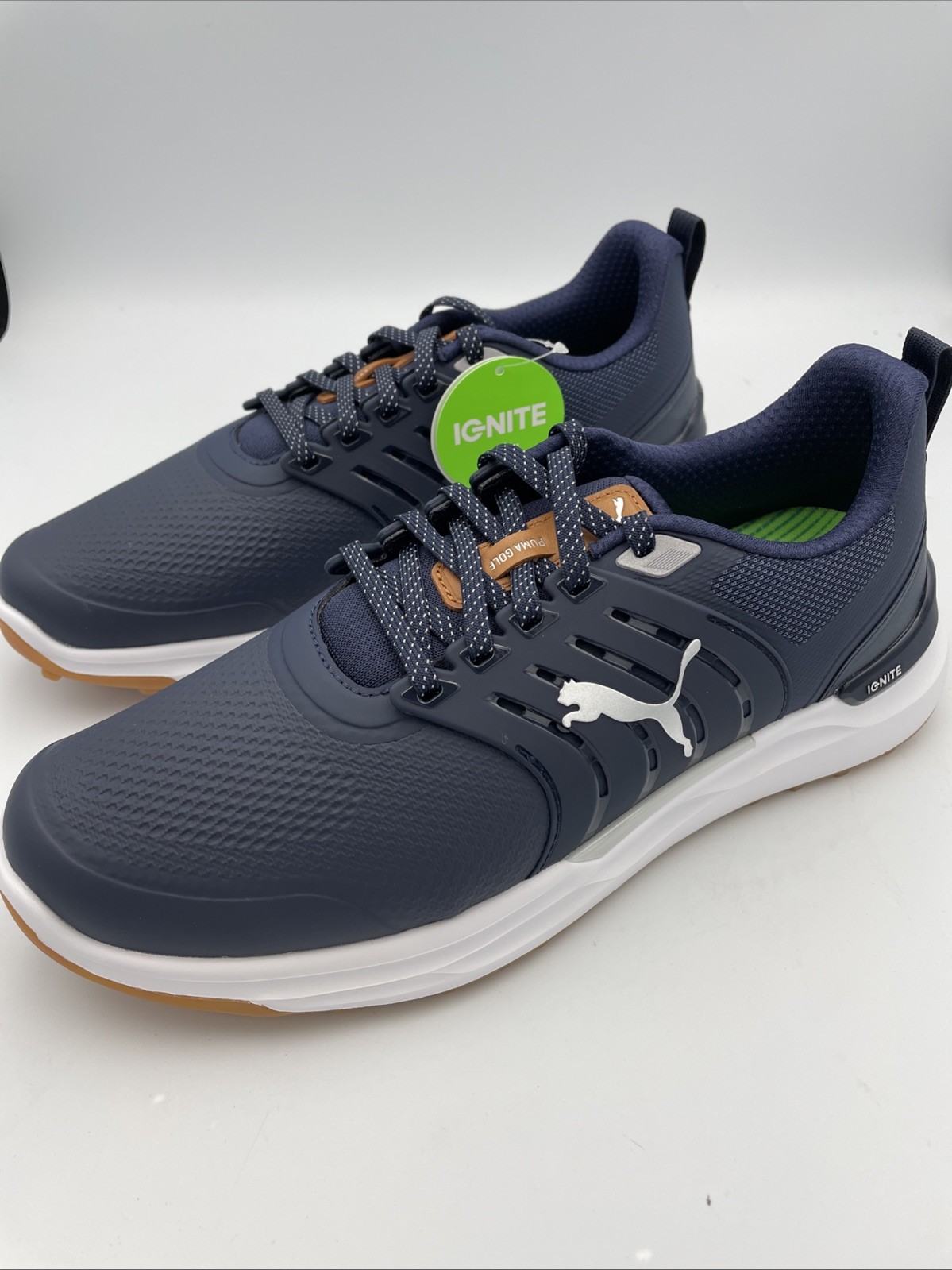 PUMA Men's Ignite Elevate 2 Wide Golf Shoes, DEEP Navy Silver-Gum, 8.5 thumbnail 2