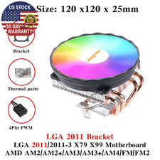 CPU Cooler 4 Heat Pipes 3PIN/4PIN PWM 120MM Low Profile CPU Fan for Intel LGA 13