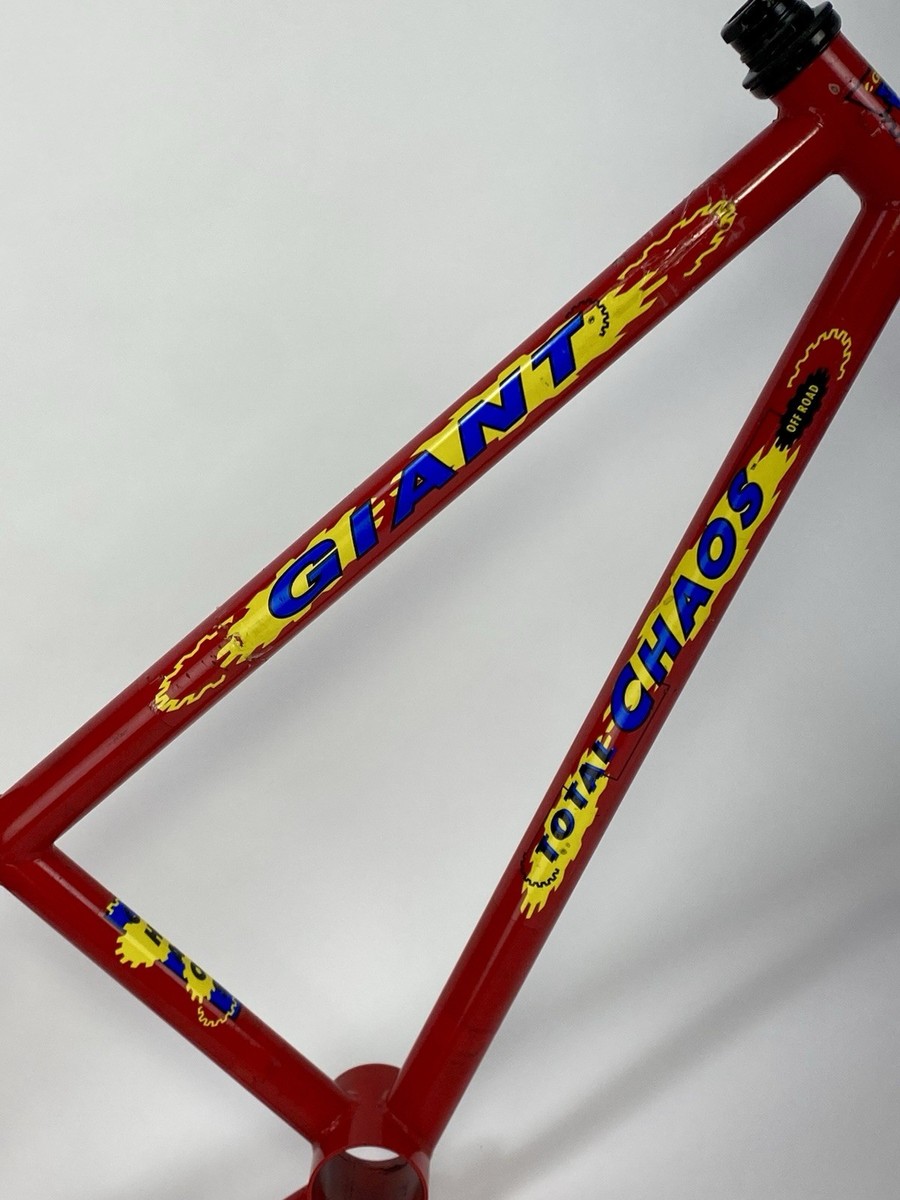 1995 Giant Total Chaos Off Road BMX Frame Fork Set Red Old Mid