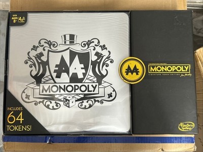 Monopoly 64 Piece Signature Token Edition Board Game 2015 Hasbro DENTED