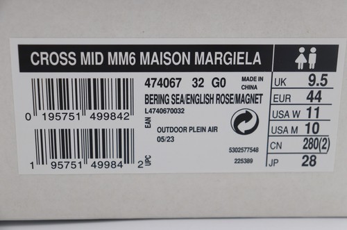 Salomon x Maison Margiela MM6 Cross Hike Mid Bering Sea/English Rose/Magnet 10 - Picture 11 of 12