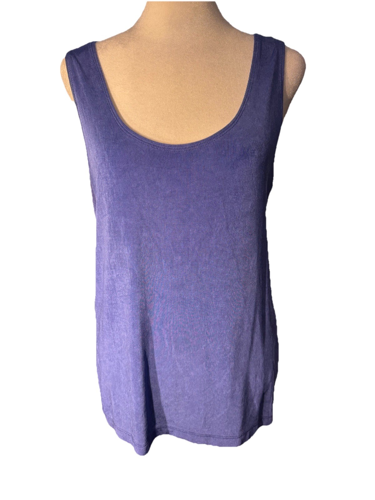 Chicos Travelers Size 2 Basic Tank Periwinkle Blue - image 1