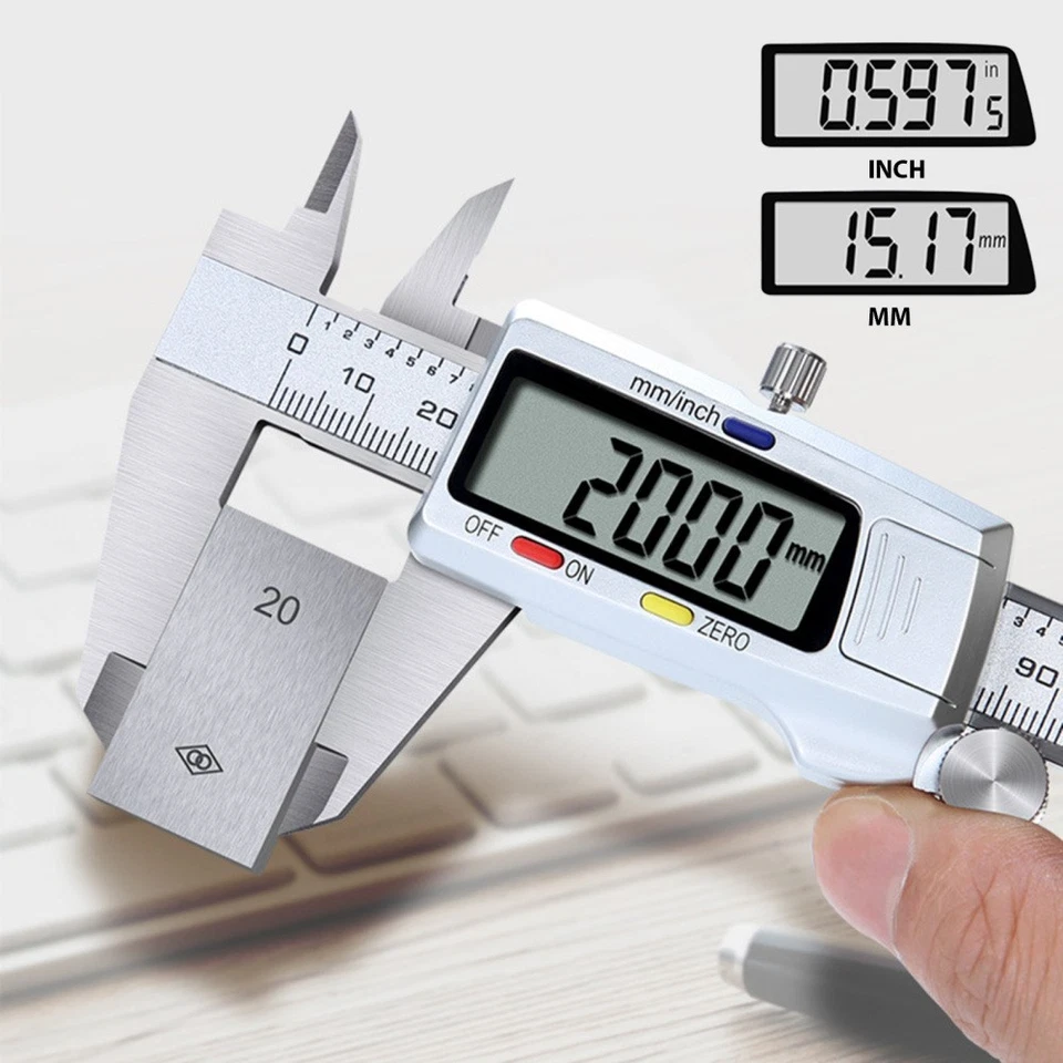 Digitaler Messschieber 0-150mm LCD Display Digital Schieblehre Messlehre Metall - Bild 2 von 4