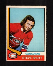 1974-75 STEVE SHUTT #316 ROOKIE OPC Canadiens HALL OF FAME Star KEY Hockey Card. rookie card picture